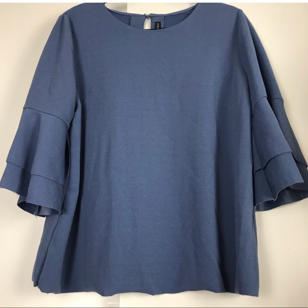 Lane Bryant 14/16 Blue Bell Poet 3/4 Sleeve Shirt